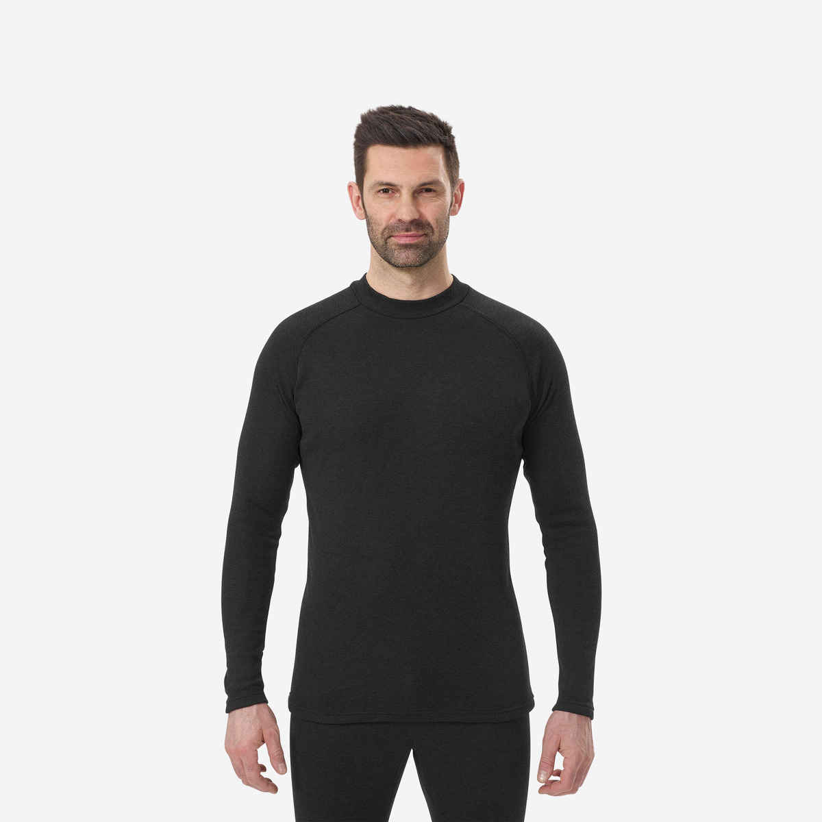 Decathlon Wedze Men's Thermal Top for Skiing | Black | M