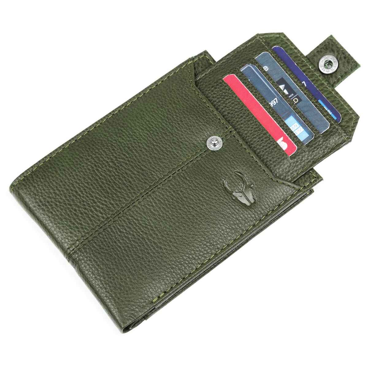 Wildhorn Men's Genuine Leather Bi-fold Wallet | Green