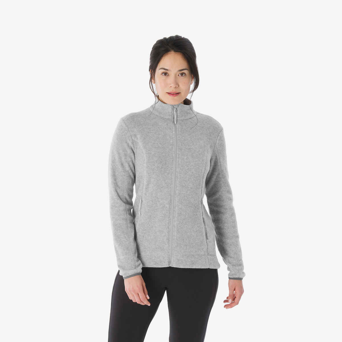 Decathlon | Quechua | Women's Full Zip Hiking Jacket Fleece | Grey - L