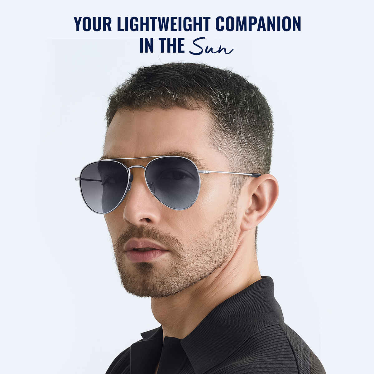 Slovic Unisex Aviators Sunglasses with UV400 Protection Lenses | Blue and Silver