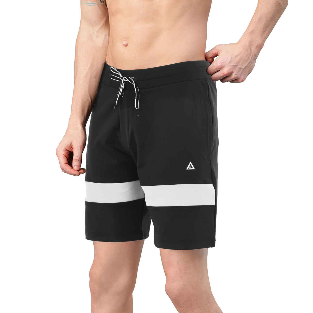 Avolt Men's Regular Fit Shorts Super Comfortable Half Pants AV302 Black | L
