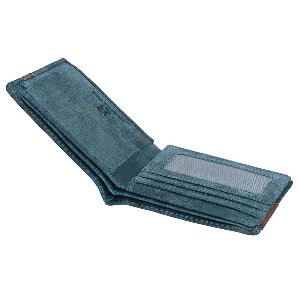 Wildhorn Men's Genuine Leather Bi-Fold Wallet | Blue - Free Size