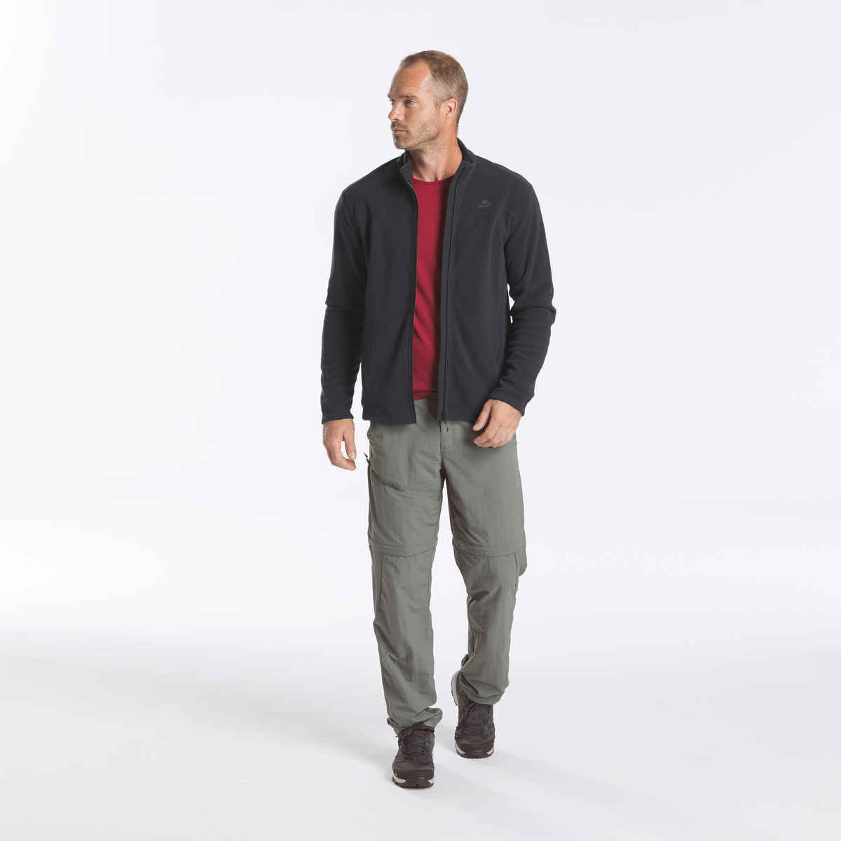 Decathlon | Quechua Men's Hiking Fleece | Black - L