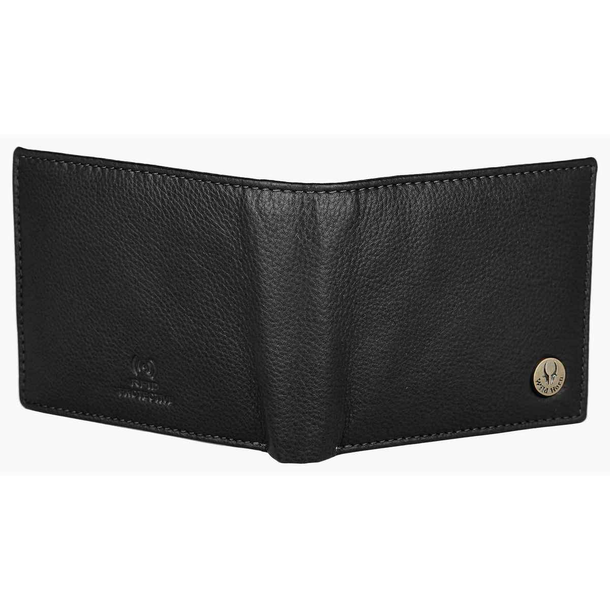 Wildhorn Men's Genuine Leather Wallet Gift Set | Black