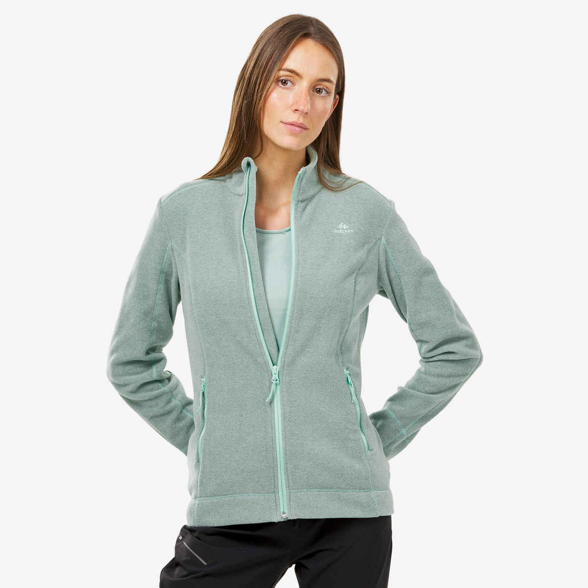 Decathlon | Quechua | Women's Full Zip Hiking Jacket Fleece | Mint - S