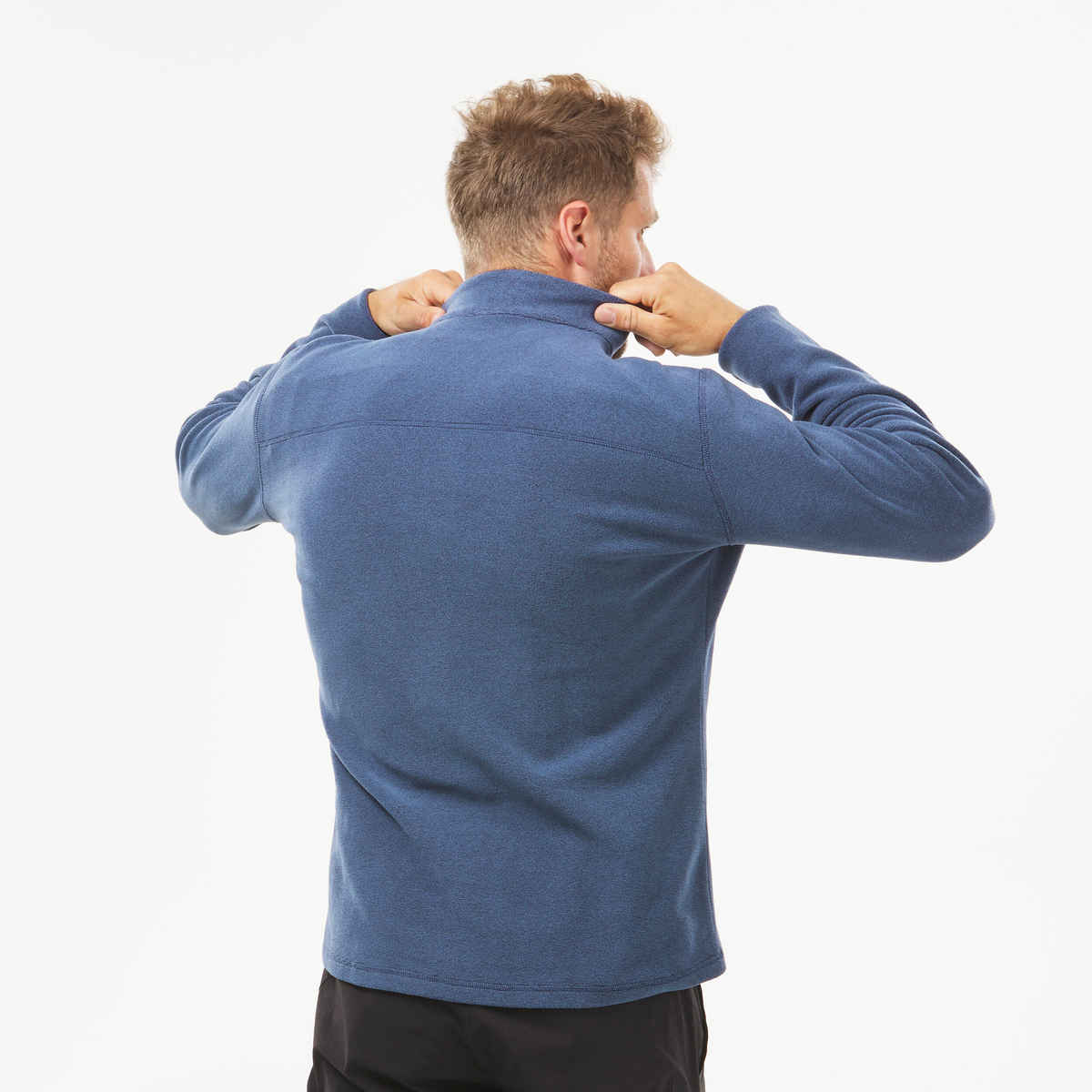 Quechua By Decathlon Men's Warm Winter Hiking Fleece | Blue - S