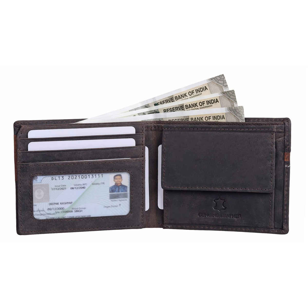 Wildhorn Men's Genuine Leather Bi-fold Wallet | Brown