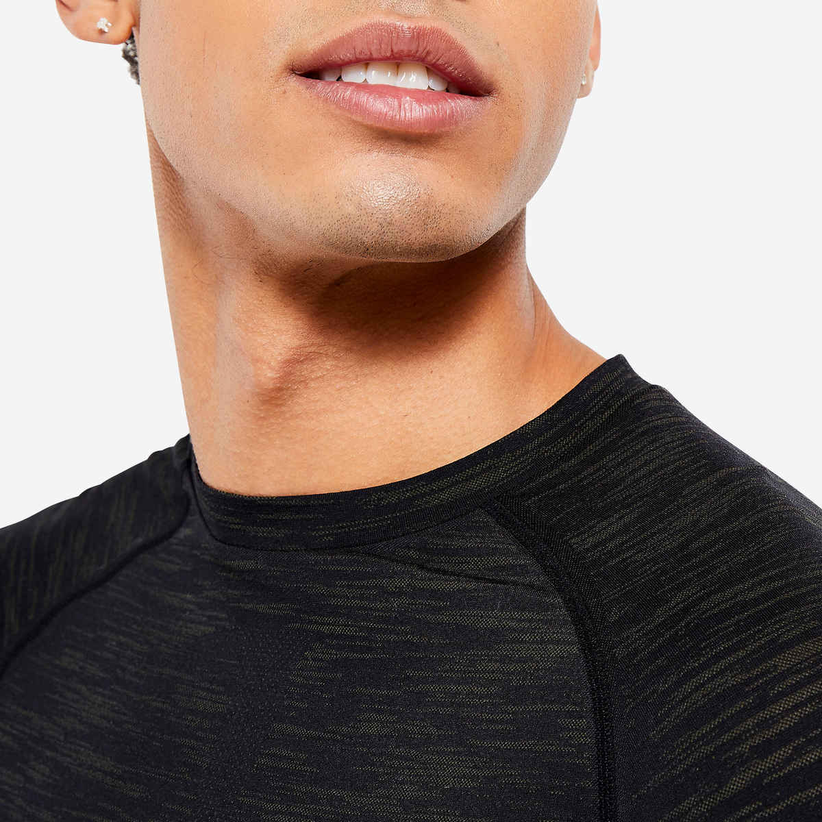 Decathlon Domyos Men's Gym Compression T-Shirt | Black | S