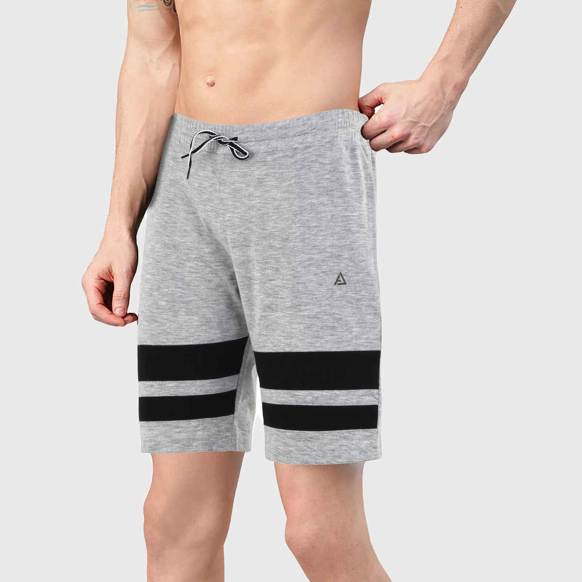 Avolt Men's Regular Fit Shorts Super Comfortable Half Pants | Grey - L