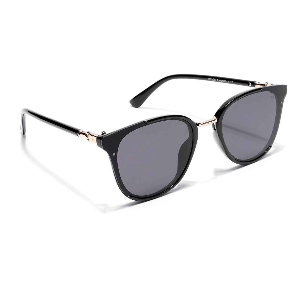 Voyage Women's Wayfarer Sunglasses | Black - Free Size