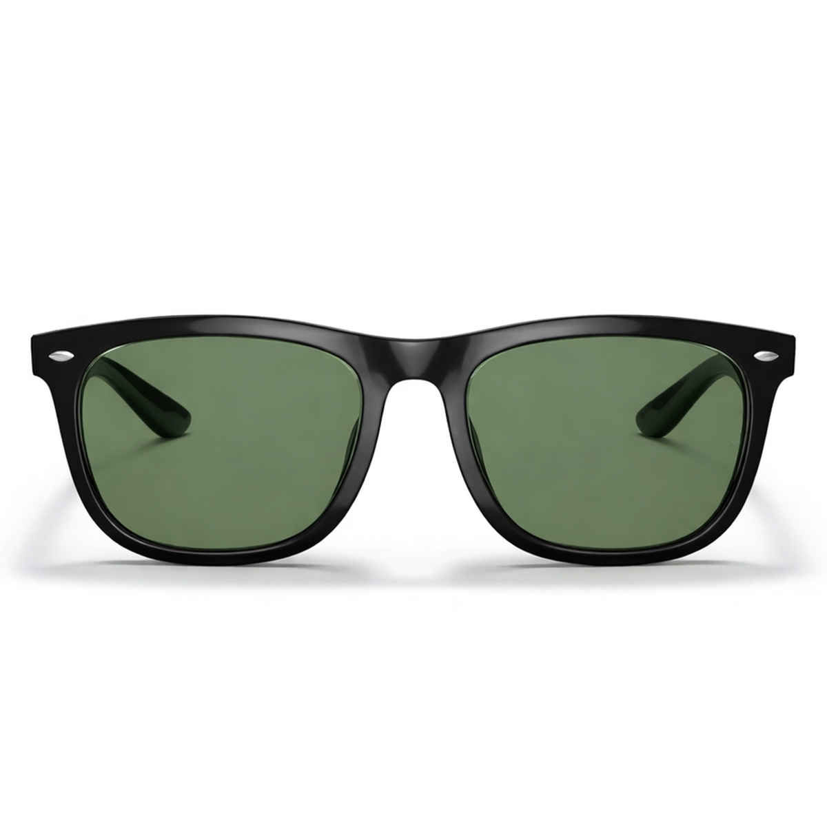 Slovic Green Polycarbonate Wayfarer Sunglasses with UV-Protected Lenses for Men & Women