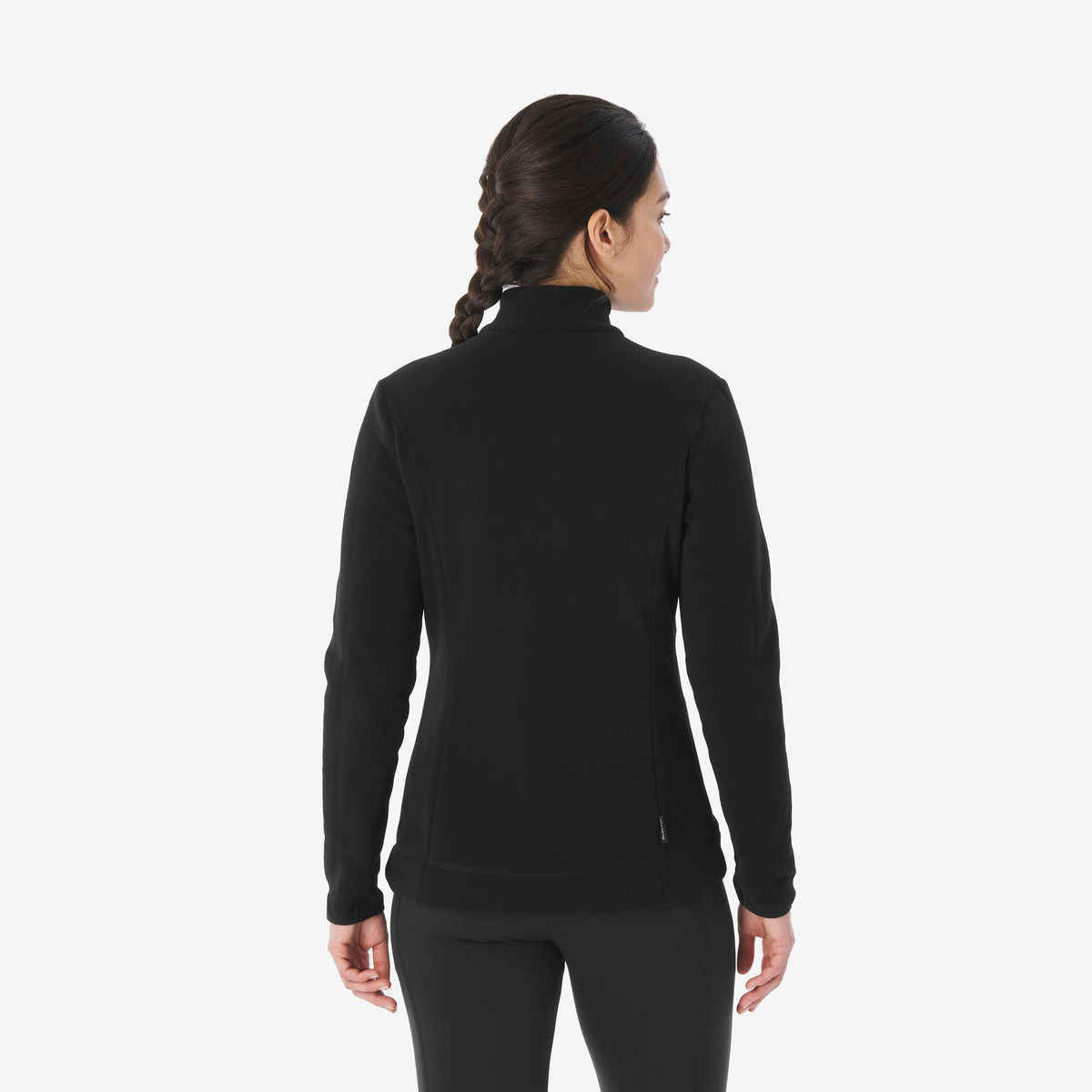 Quechua By Decathlon Women's Full Zip Hiking Jacket Fleece | Black - M