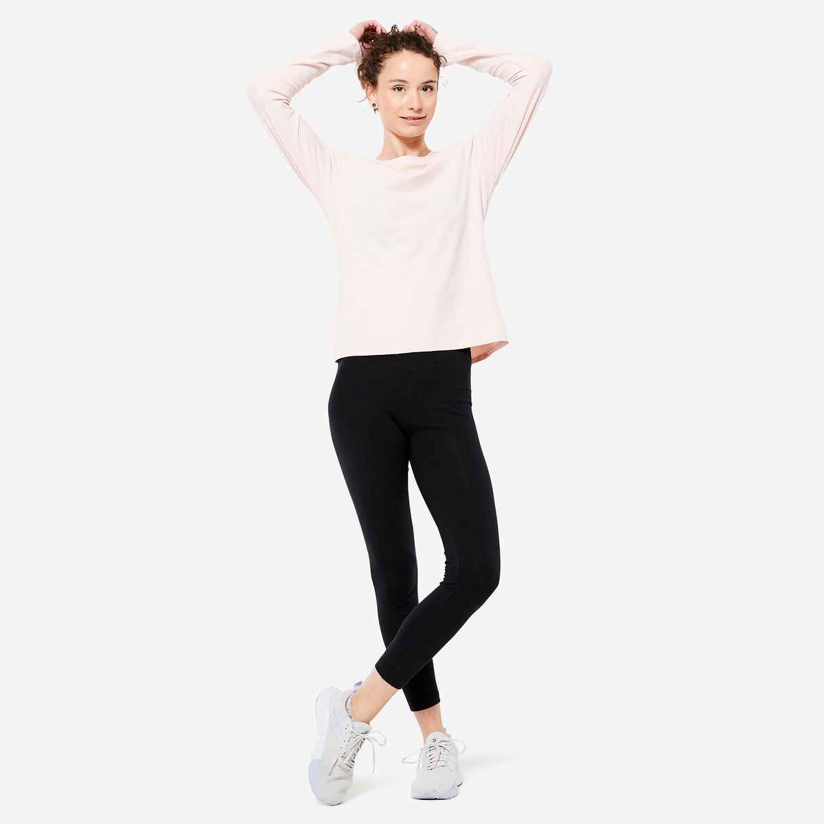 Decathlon | Domyos WoMen's Long-Sleeved Fitness T-Shirt | Light Pink - S