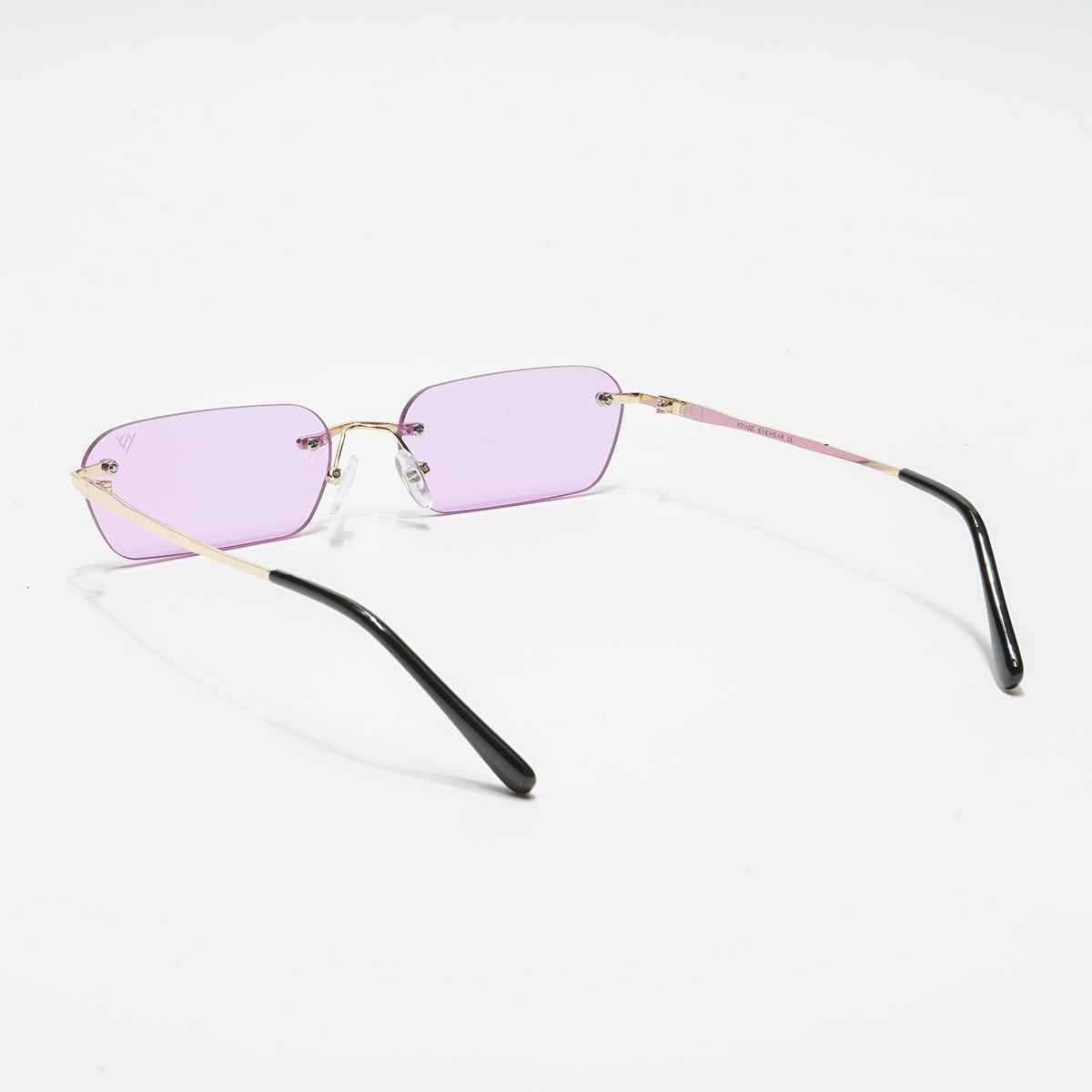 Voyage Underdog Rimless Rectangle Sunglasses | Purple | MG3787
