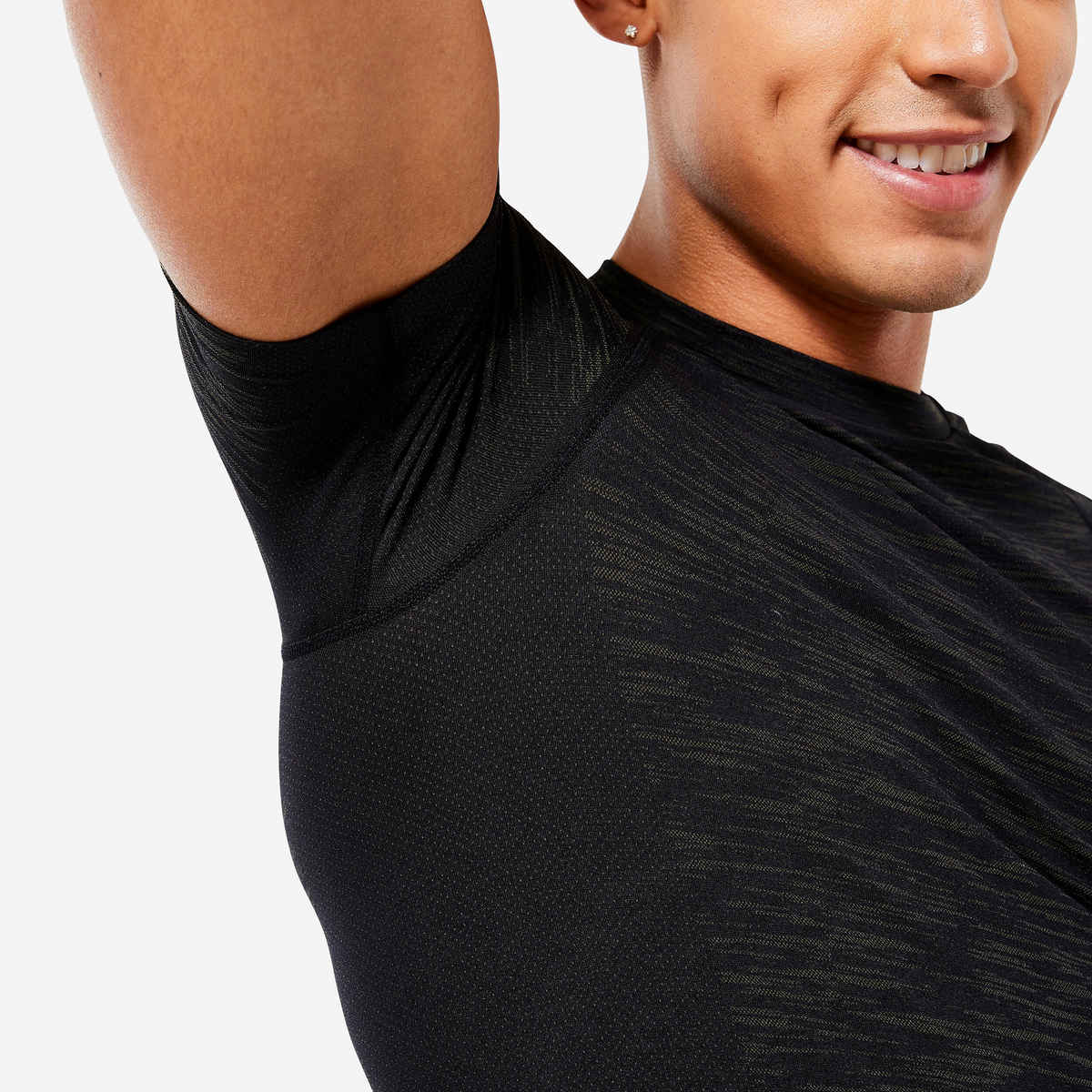 Decathlon Domyos Men's Gym Compression T-Shirt | Black | 2XL