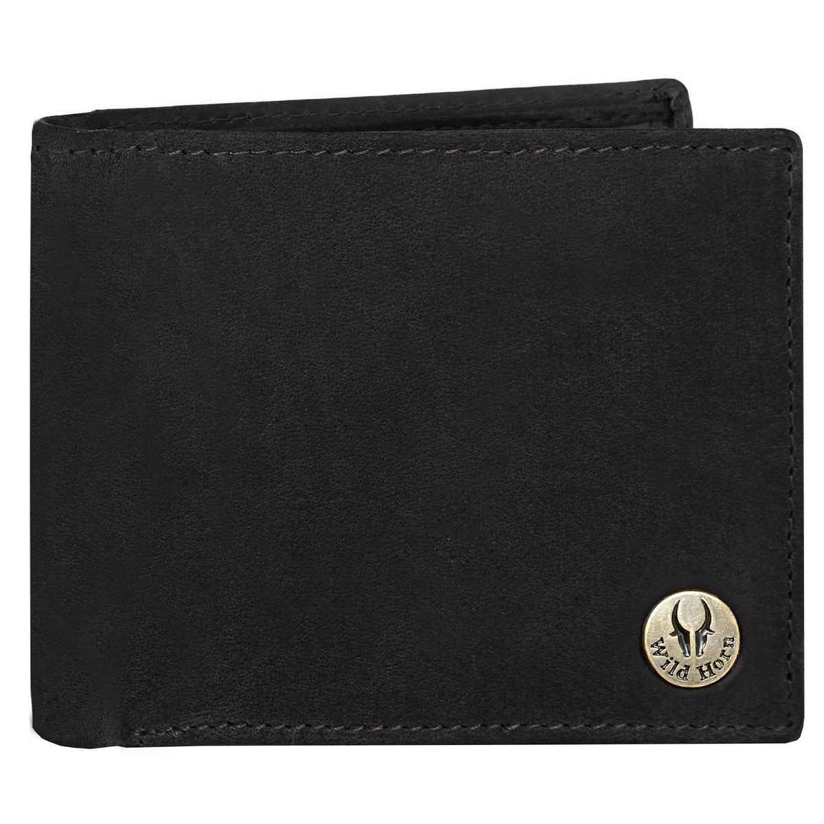 Wildhorn Men's Genuine Leather Bi-fold Wallet | Black