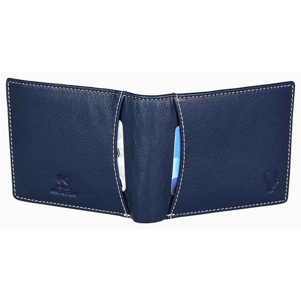Wildhorn Men's Genuine Leather Bi-fold Wallet | Blue