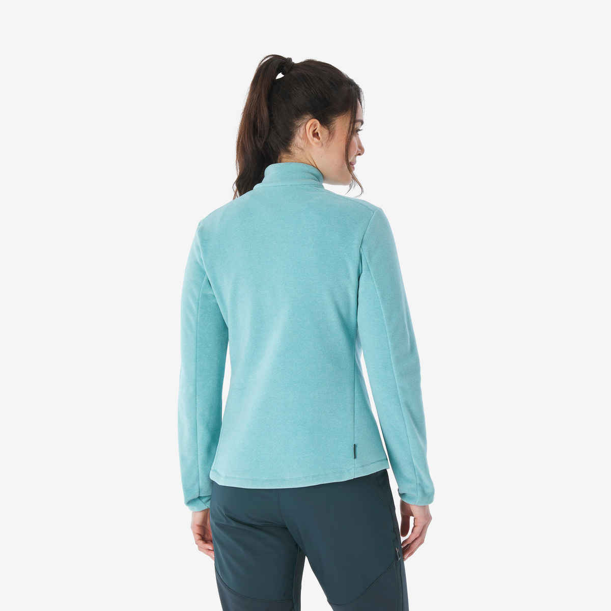 Decathlon | Quechua | Women's Half Zip Hiking Sweatshirt Fleece | Turquoise - S