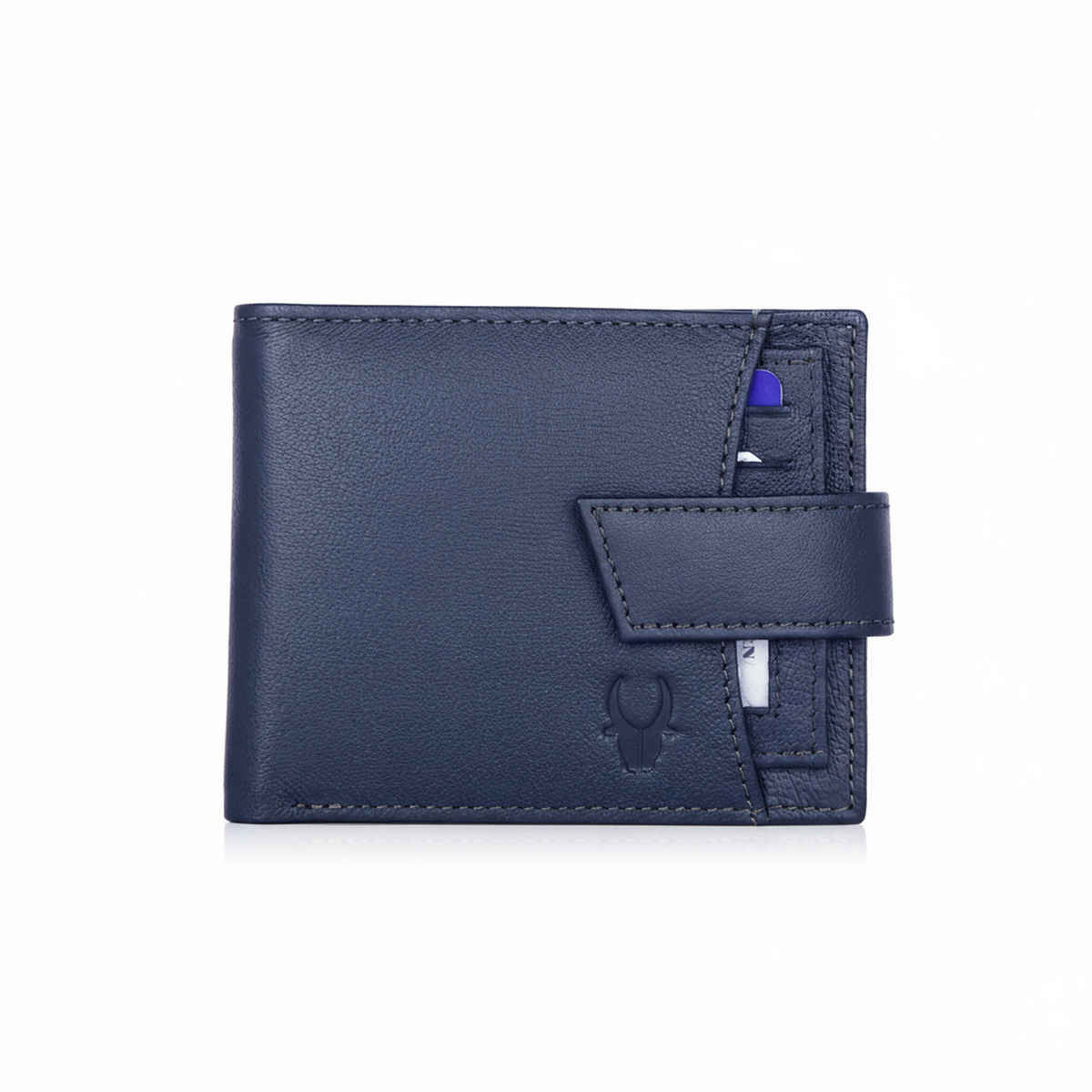 Wildhorn Men's Genuine Leather Bi-fold Wallet | Blue
