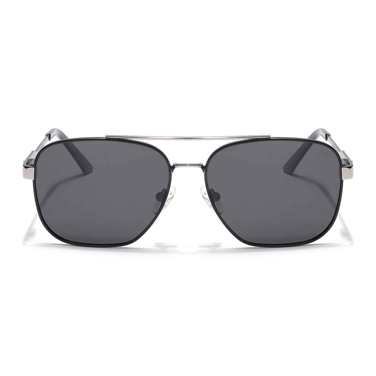 Voyage Unisex Metal Wayfarer Sunglasses | Black and Grey - M