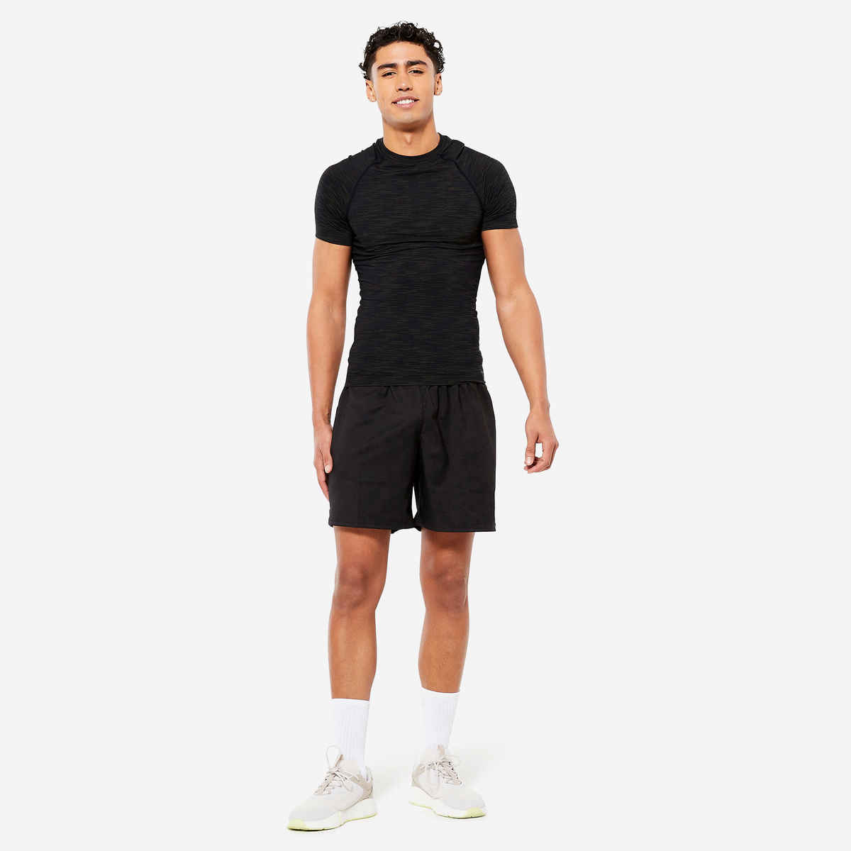 Decathlon Domyos Men's Gym Compression T-Shirt | Black | S