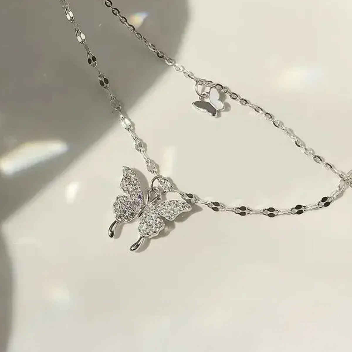 Labelshe Silver Plated Huge Cz Solitaire Adjustable Ring  (1pc) & Estailo Fashion Women'S Jewellery Necklace & Pendants Silver Os  (1pc) Combo