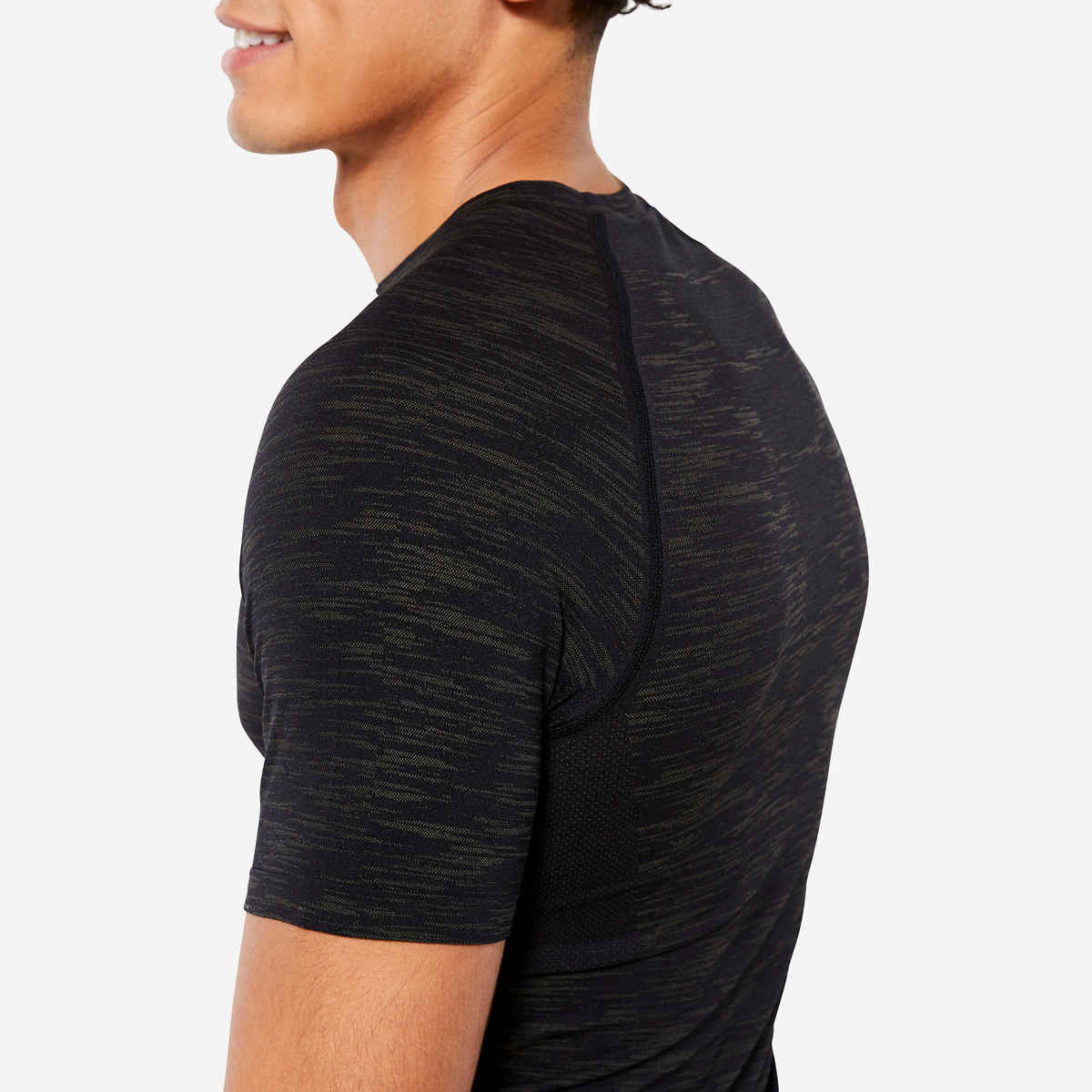 Decathlon Domyos Men's Gym Compression T-Shirt | Black | 2XL