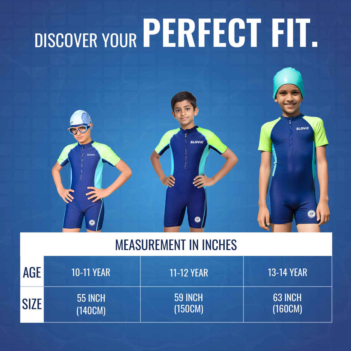 Slovic Kids Swimming Costume, One-Piece Swimwear for Girls/Boys | 13-14 Years 