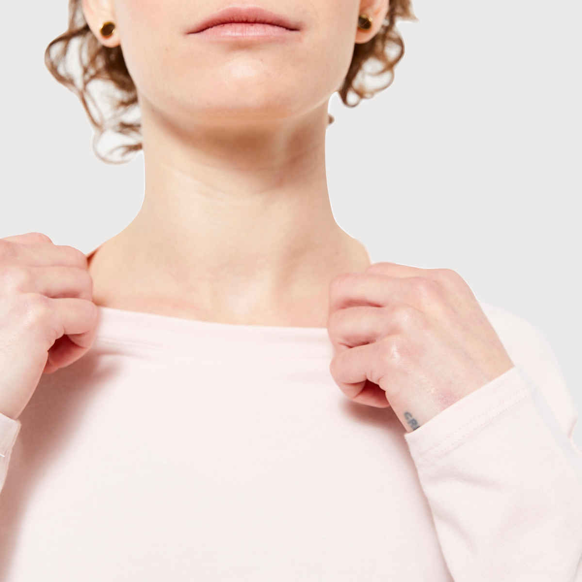 Decathlon | Domyos WoMen's Long-Sleeved Fitness T-Shirt | Light Pink - M