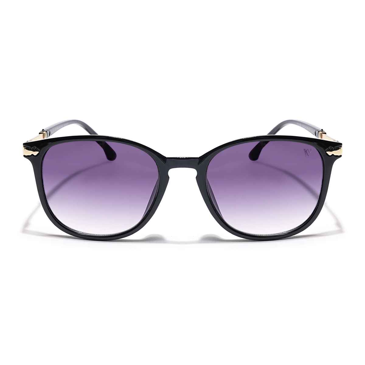 Voyage Women's Oval Sunglasses | Black and Gold - Free Size