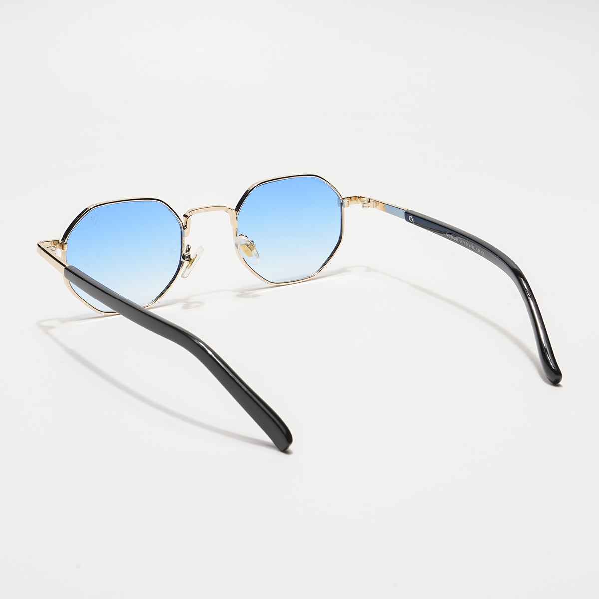 Voyage Unisex Geometric Plastic Round Sunglasses | Blue - One Size