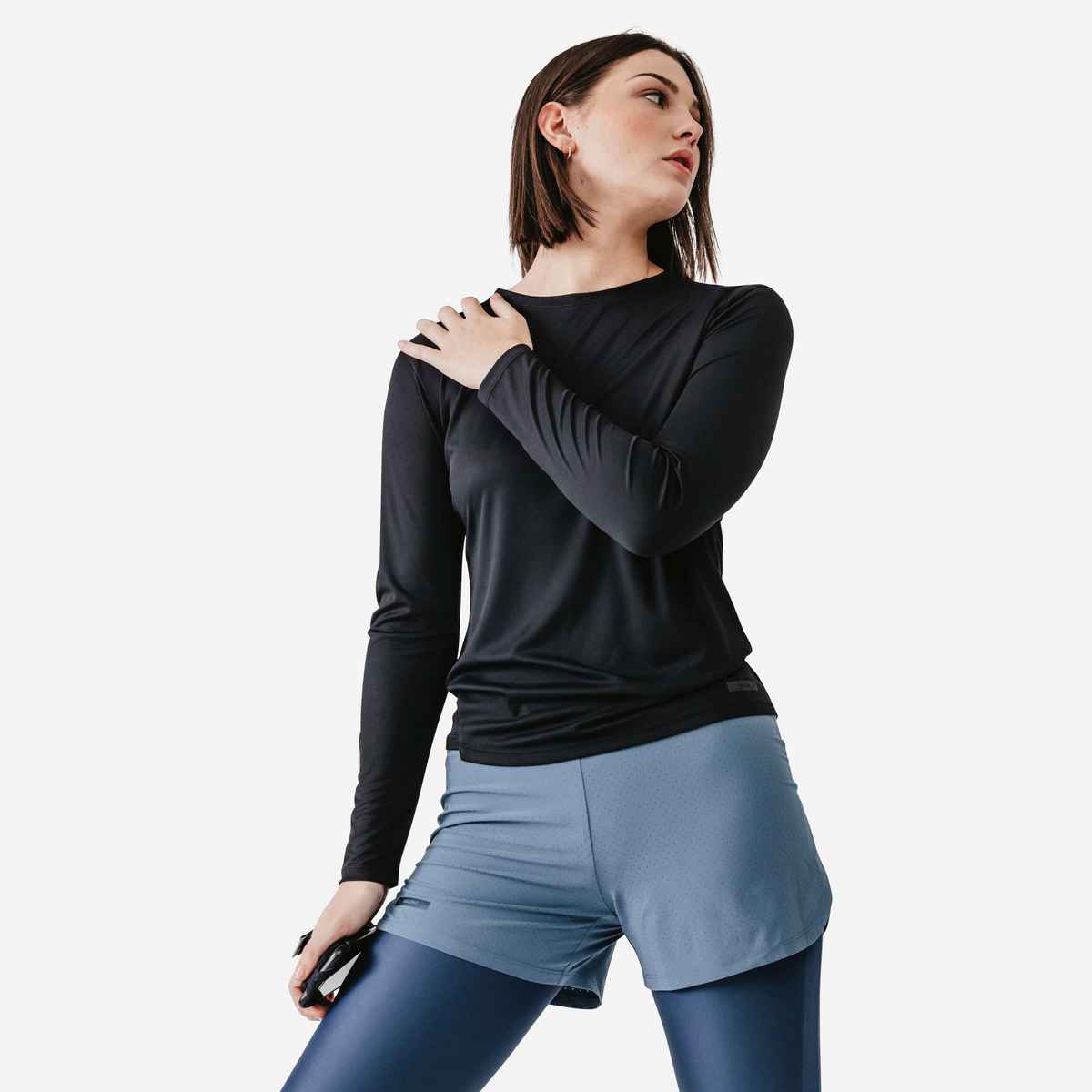 Decathlon | Kalenji WoMen's Full- Sleeve Running T-Shirt | Black - M/L