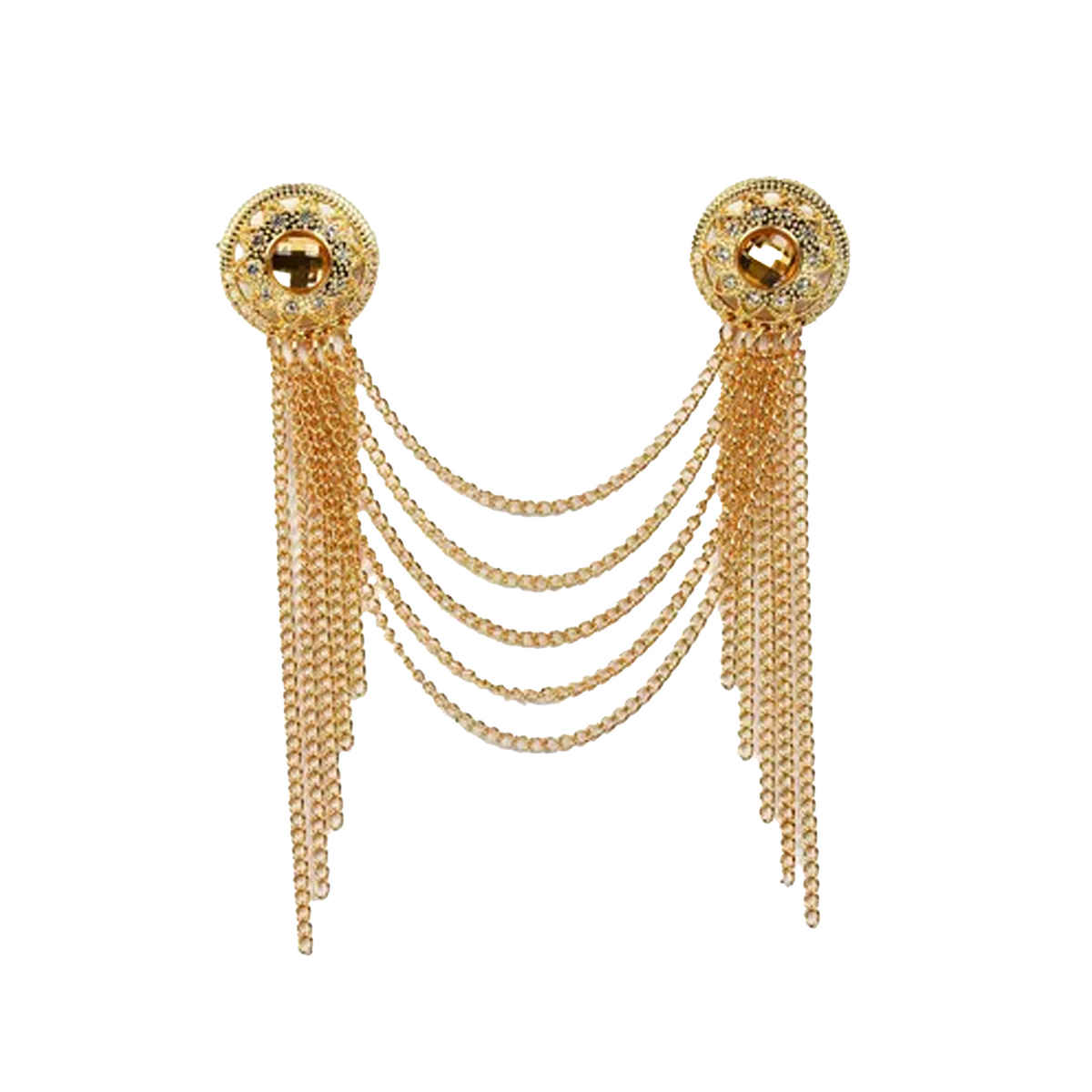 Kavove Linked Loops Golden Colour Brooch : 6060-00-702050