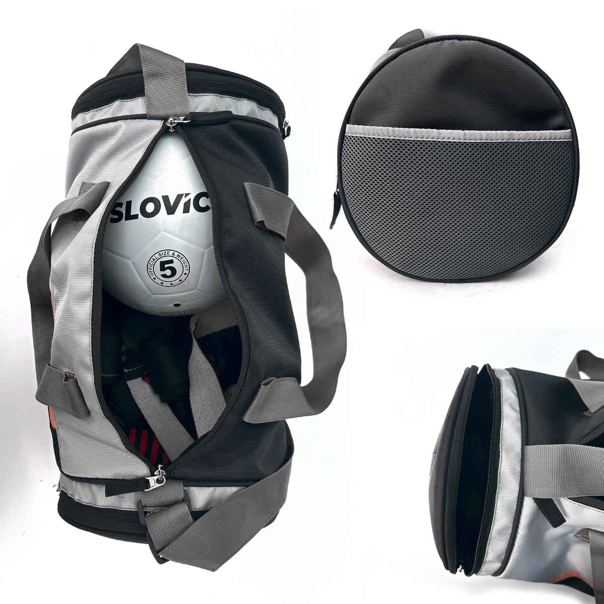 Slovic Gym Bag with 4 Compartments for Travel, Gym & Daily Use-Separate Shoe Compartment - 25 L