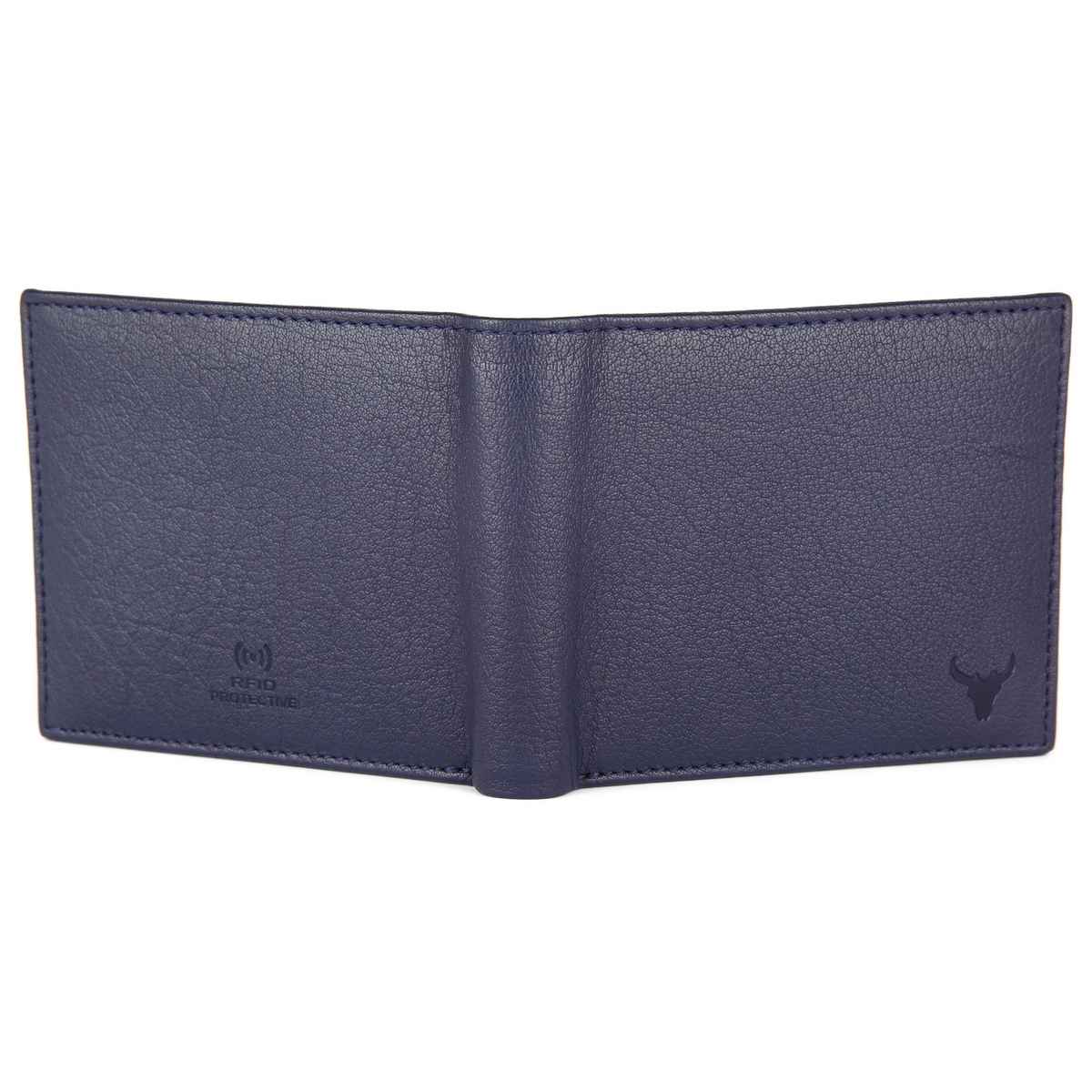 Wildhorn Men's Genuine Leather Bi-fold Wallet | Blue