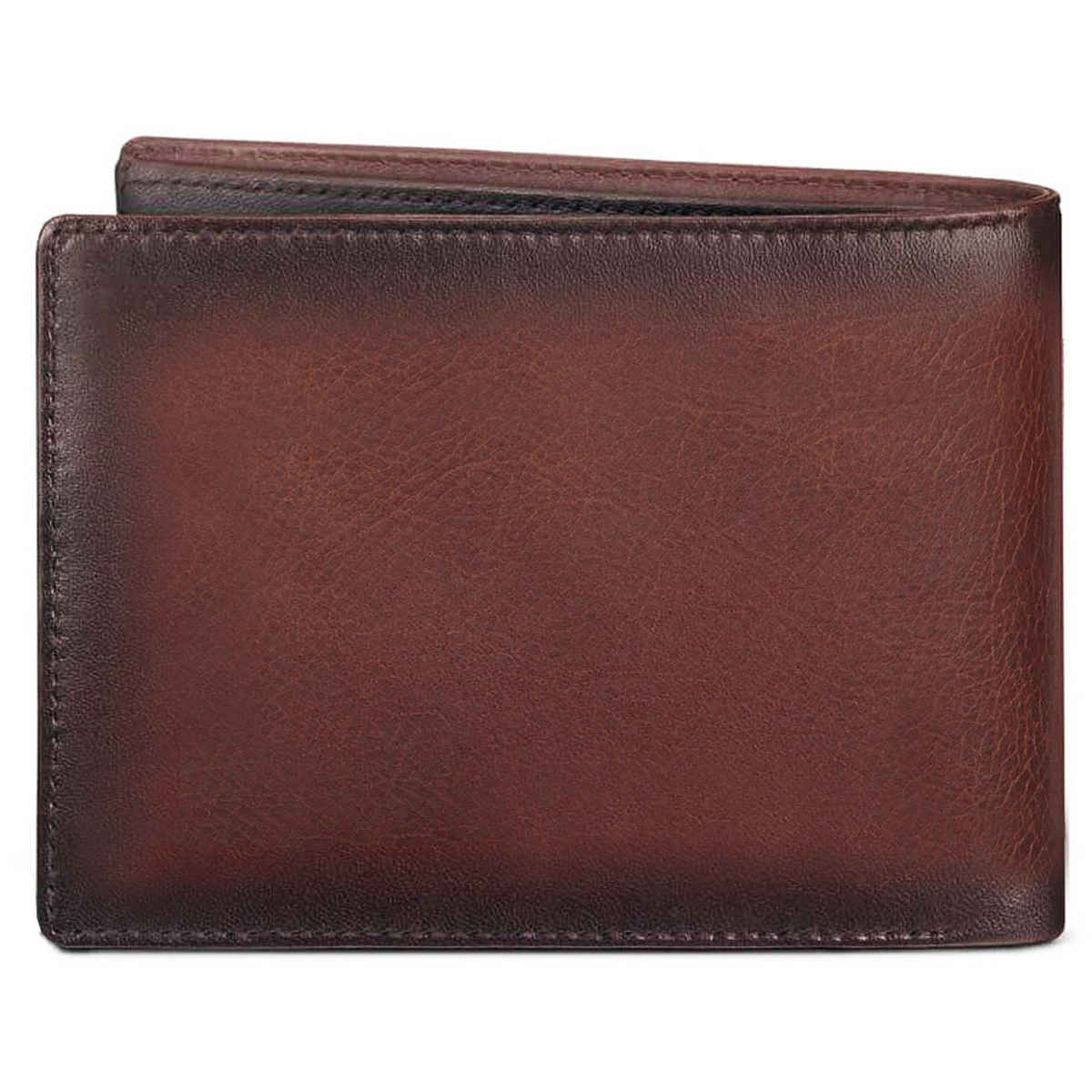 Wildhorn Men's Solid Genuine Leather Bi-Fold Wallet | Brown - Free Size