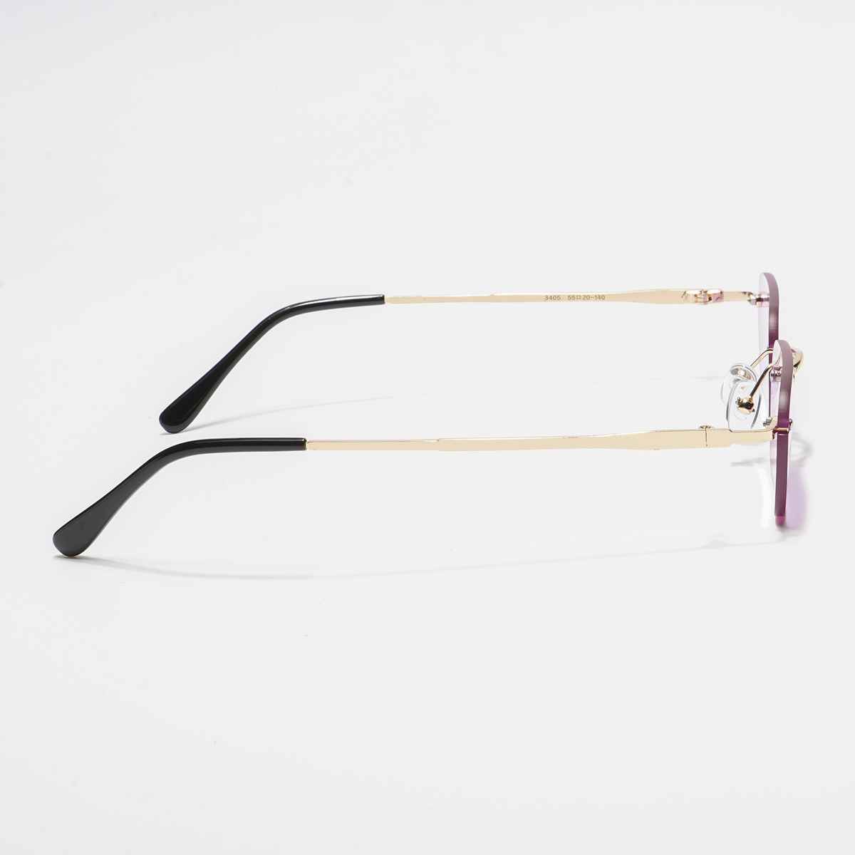 Voyage Underdog Rimless Rectangle Sunglasses | Purple | MG3787