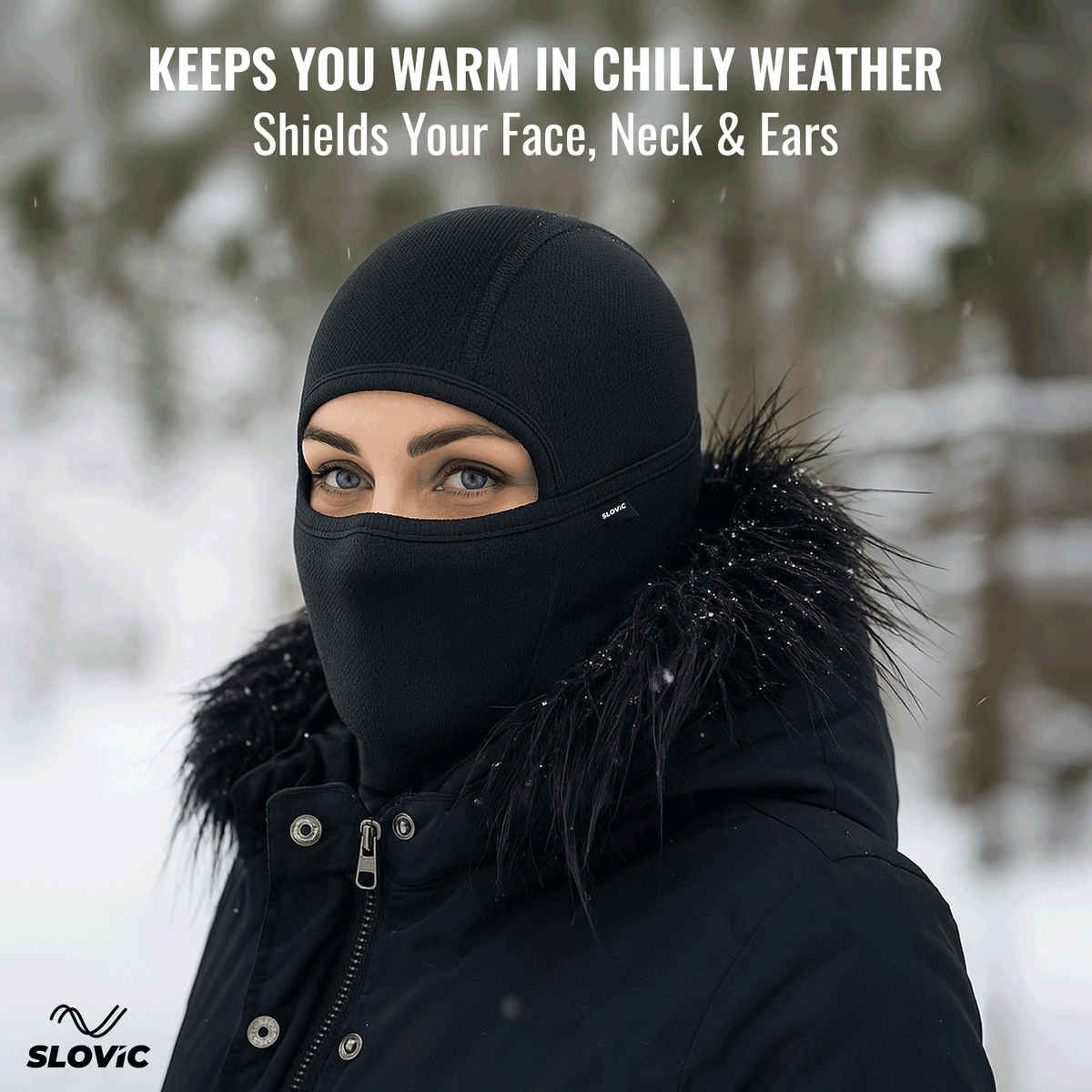 Slovic UV-Protected Full Face Cover Balaclava Face Mask for Bikers | Lightweight & Easy to Wear