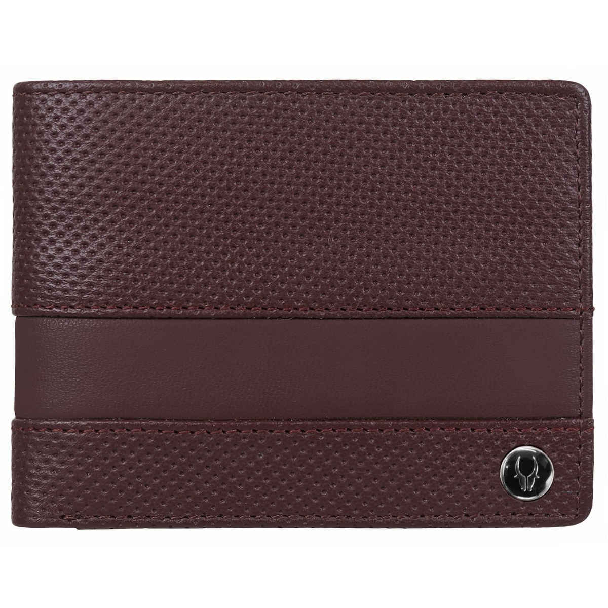 Wildhorn Men's Textured Genuine Leather Bi-Fold Wallet | Brown - Free Size