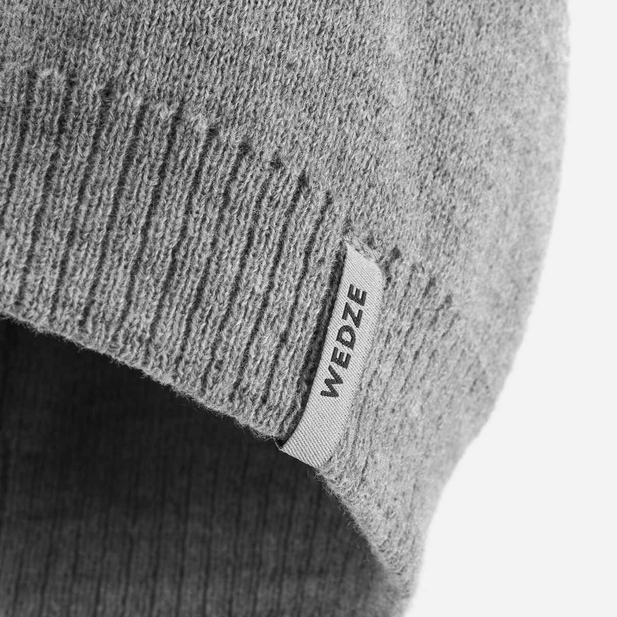 Decathlon | Wedze | Unisex Warm Winter Beanie Cap | Grey - One Size