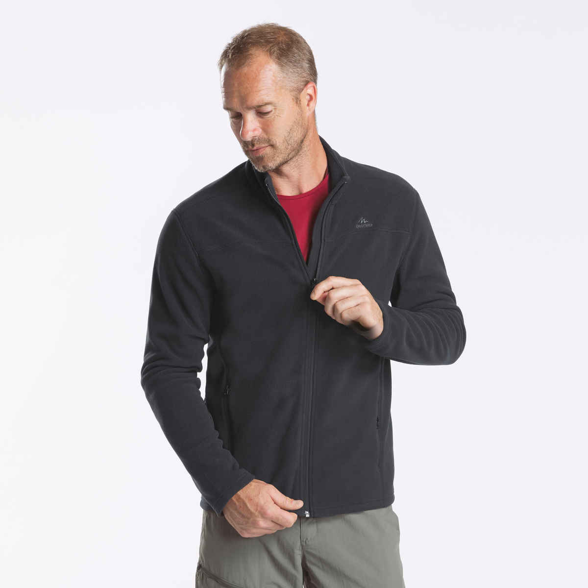 Decathlon | Quechua Men's Hiking Fleece | Black - L