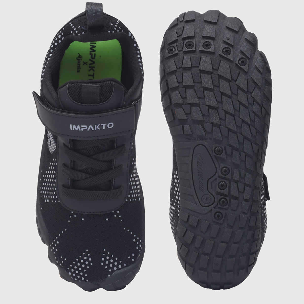 Impakto Men's Barefoot Rooted Black Gym Shoes | Black - UK 9