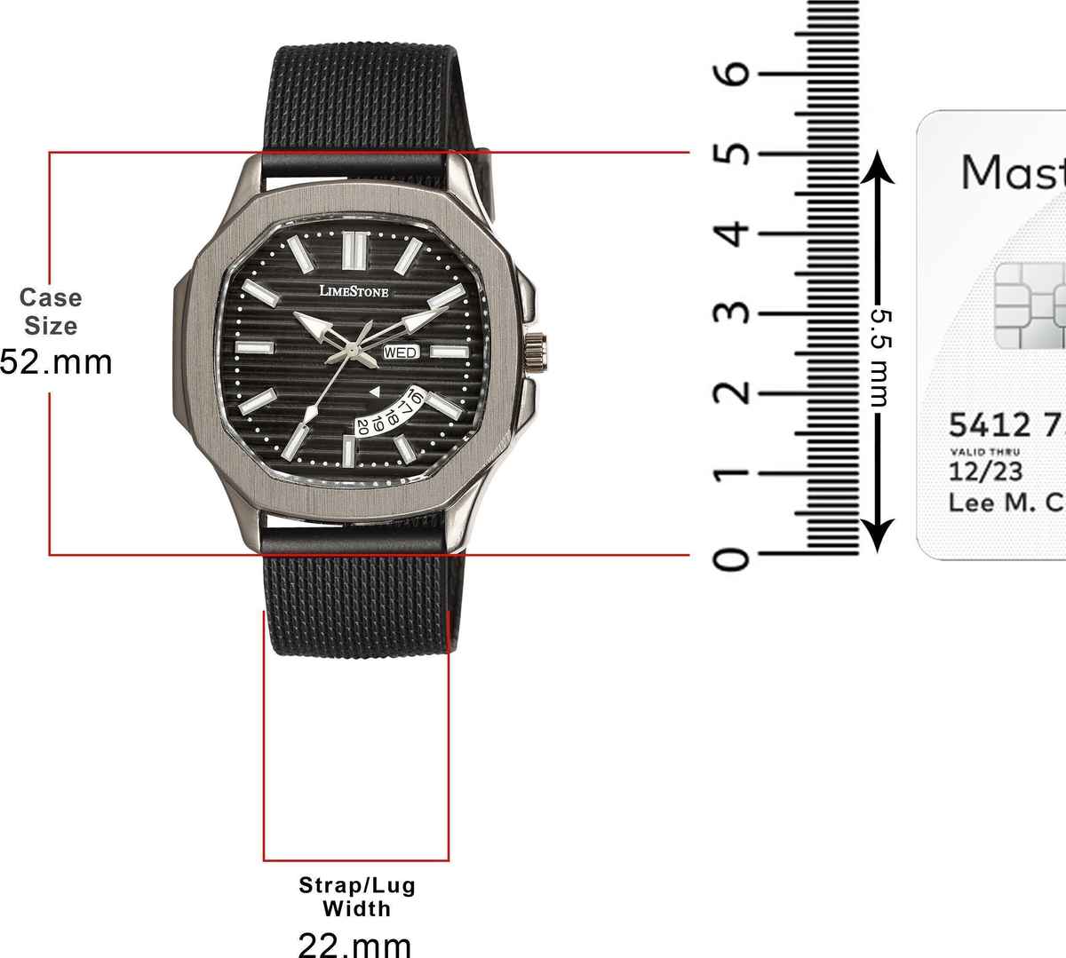 Limestone OTUS Limited Grey Edition Quartz Watch for Men | Mesh Silicone Strap