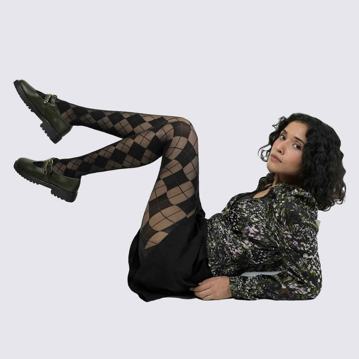 Theater Women Black Designer Stockings S - XL (24 - 42 In)