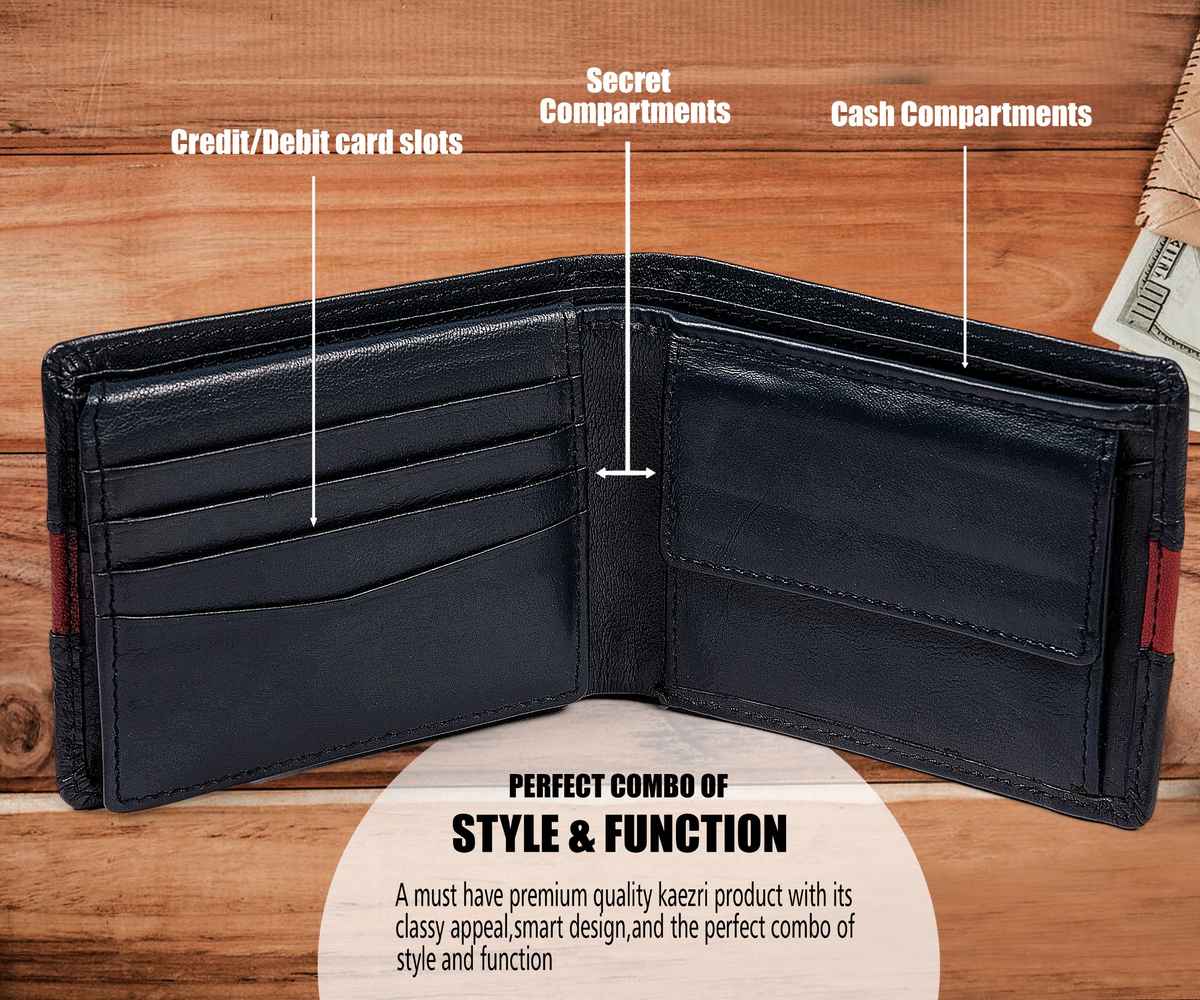 Kaezri Genuine Leather Wallet for Men | Wt tommy 1500