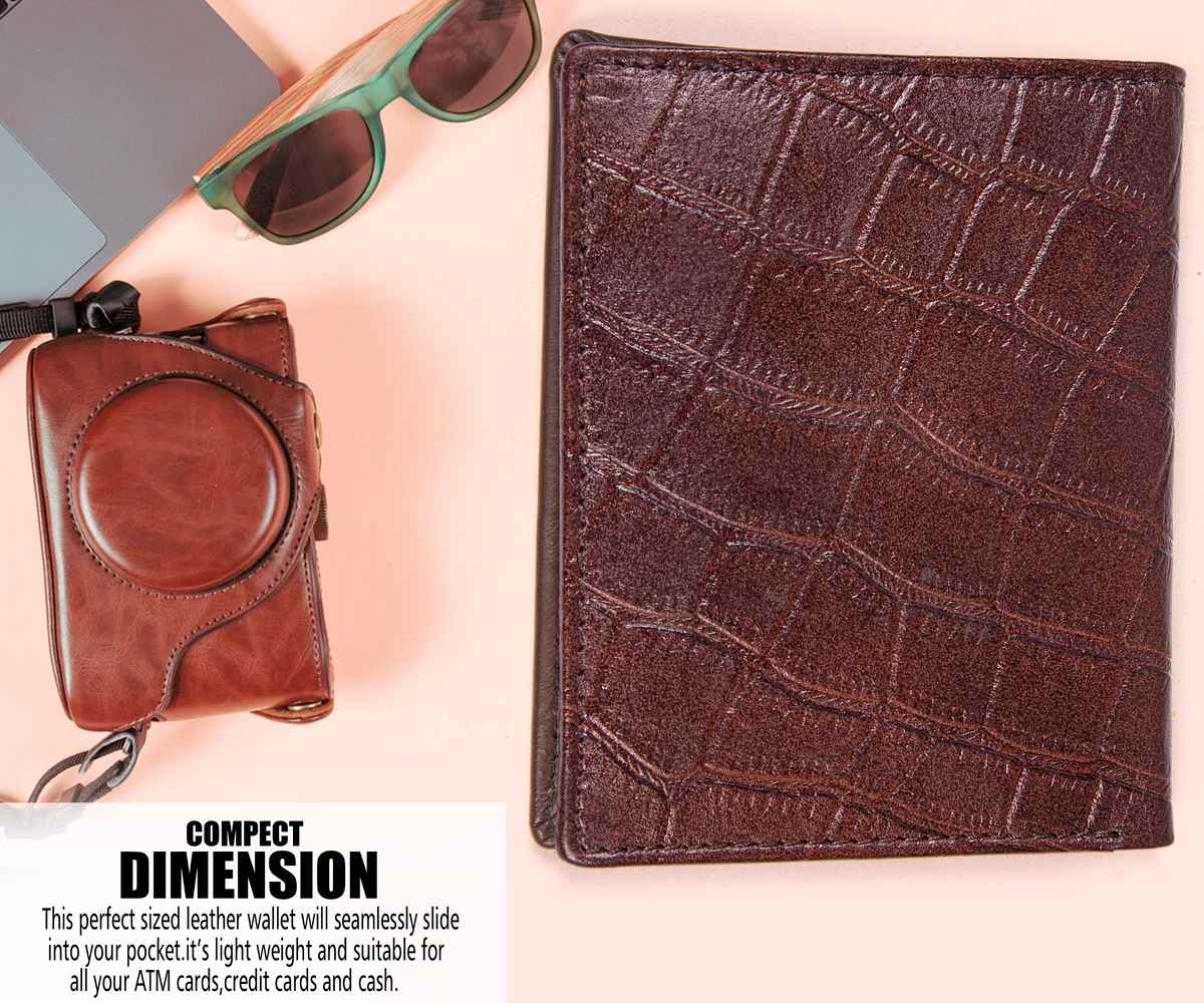 Kaezri Genuine Leather Wallet for Men | Wt crocko 1500