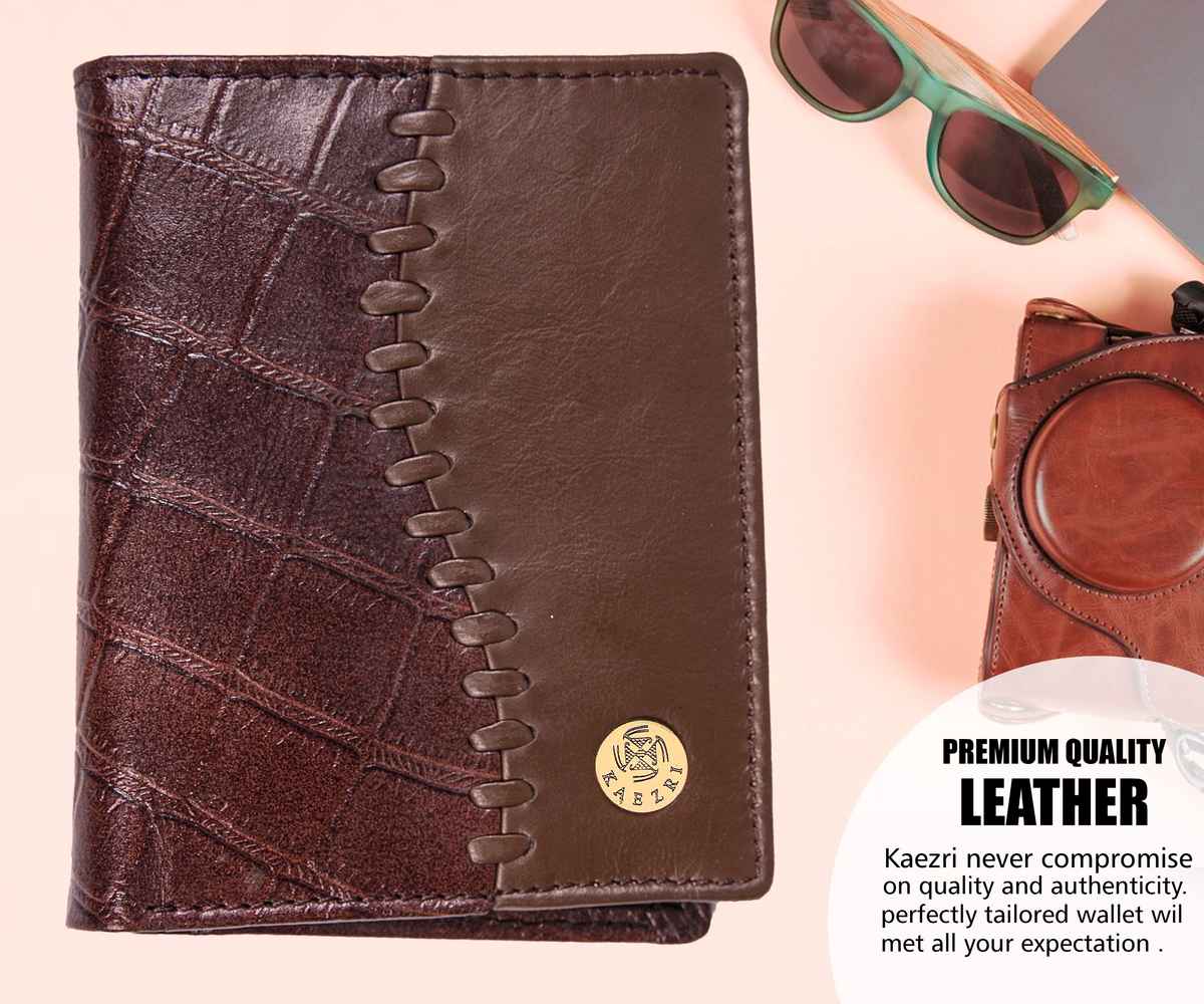 Kaezri Genuine Leather Wallet for Men | Wt crocko 1500