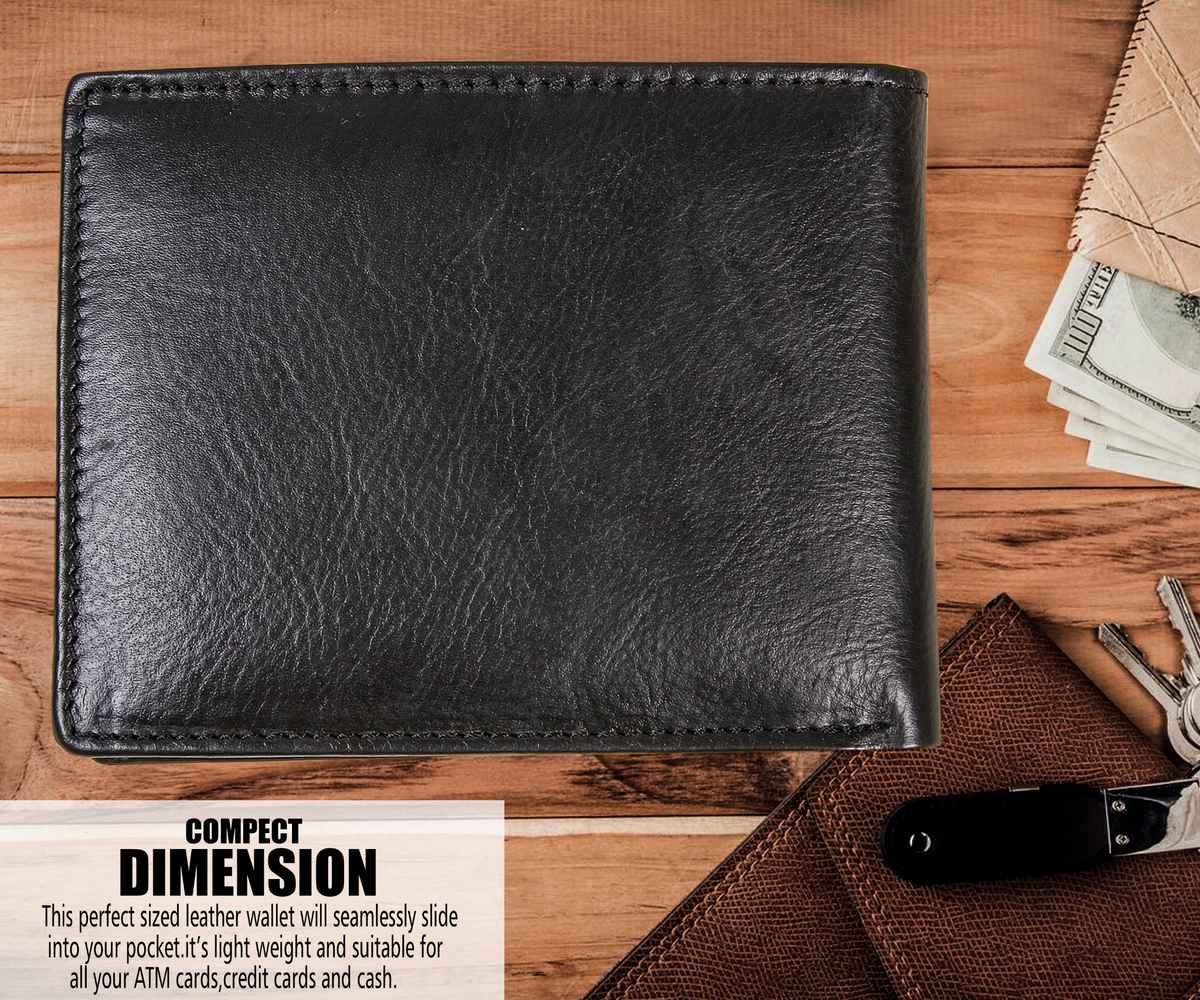Kaezri Genuine Leather Wallet for Men | Wt black 900