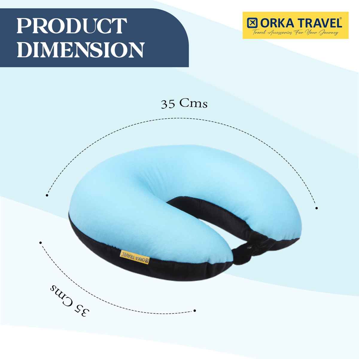 Orka Travel Solid Micro Beads U Neck Pillow - Teal Black