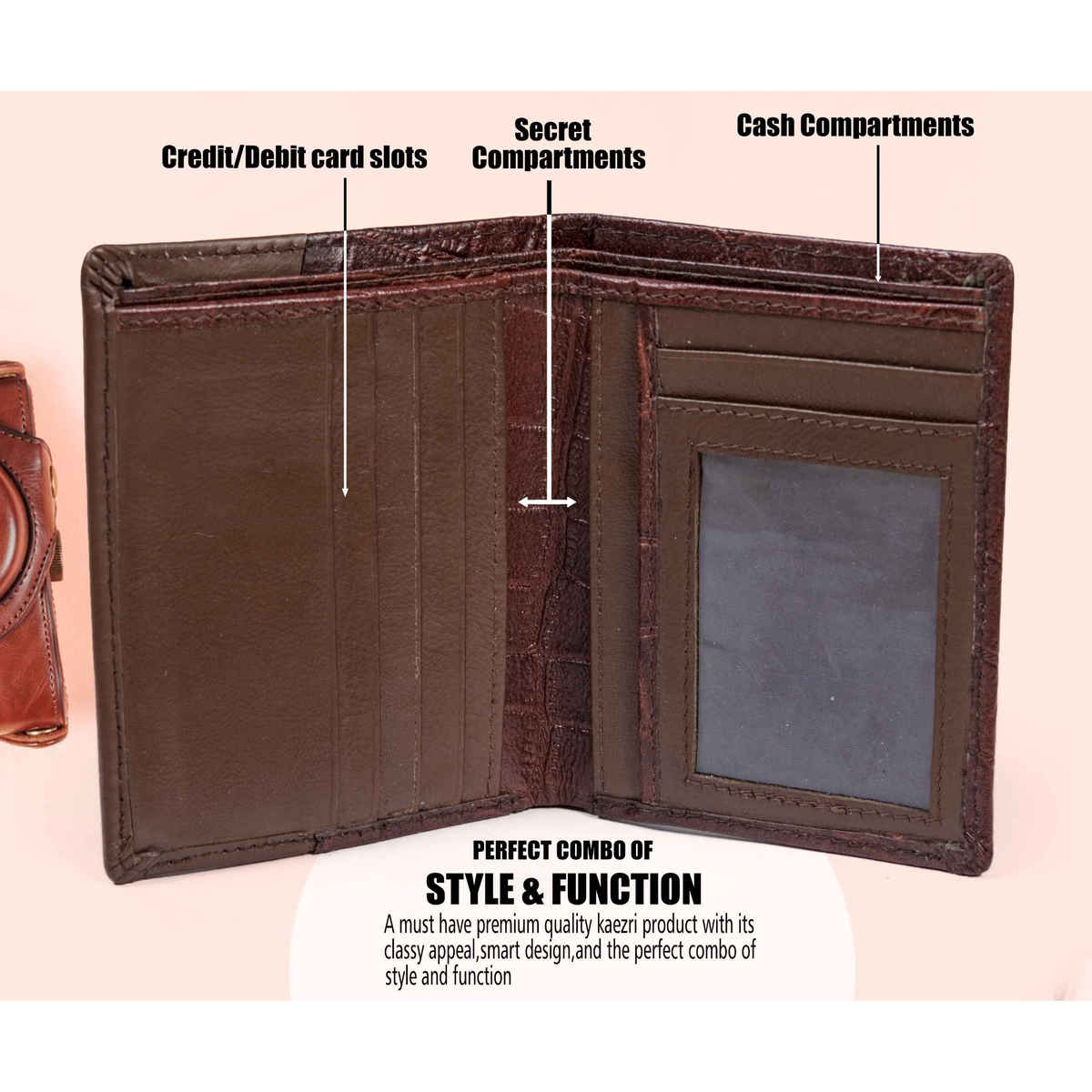 Kaezri Genuine Leather Wallet for Men | Wt crocko 1500